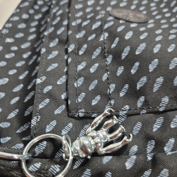 Kiplings Sebastian Ultimate Dots Rasp Dream Black Crossbody Purse - Picture 3 of 10